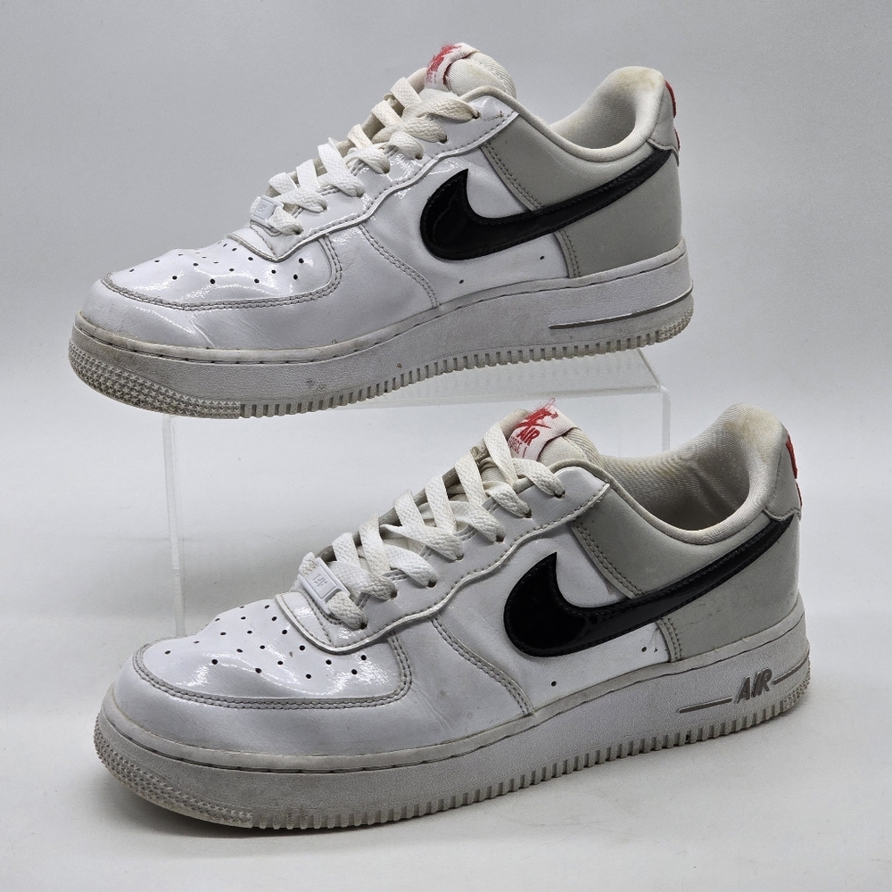 Nike Air Force 1 07 ESS Low Top White Patent Leather DQ7570-001 Size 8.5 Womens